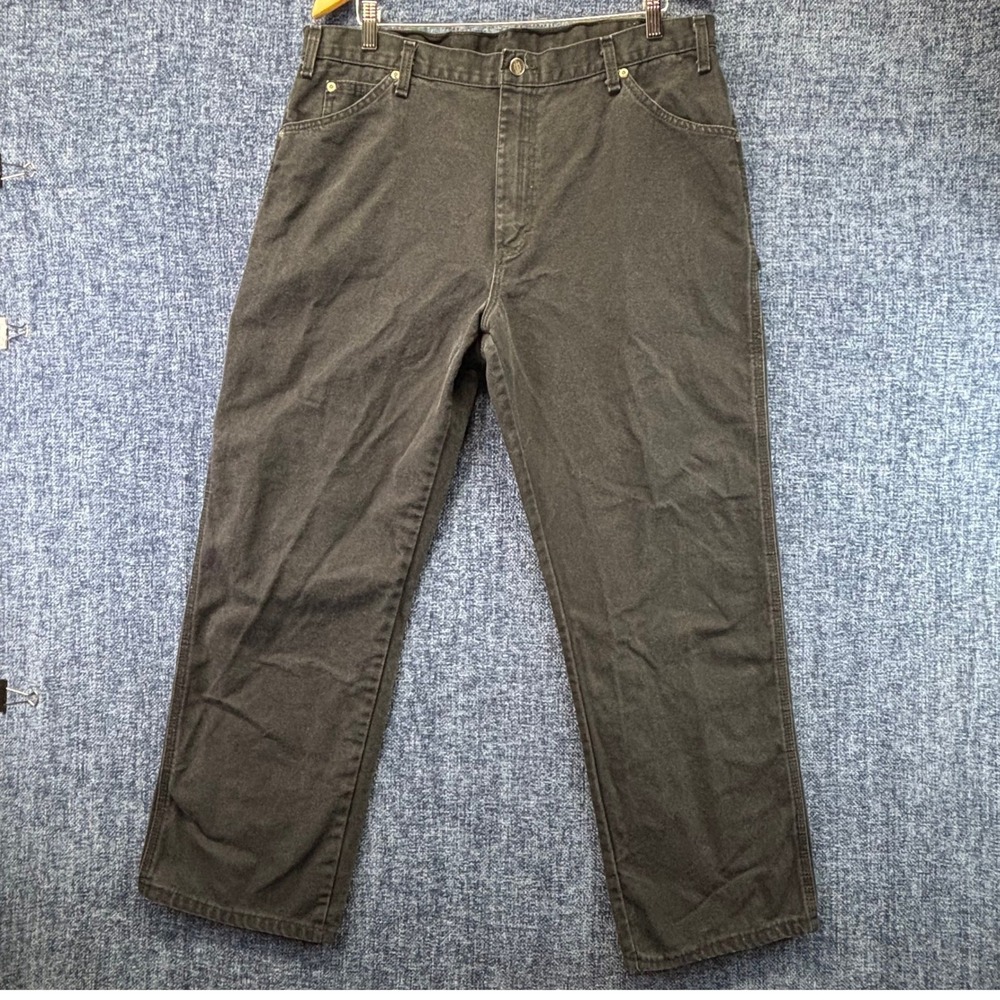 Dickies Carpenter Pants Mens 38x30 Black Cotton Relaxed Fit 1939RBK Utility